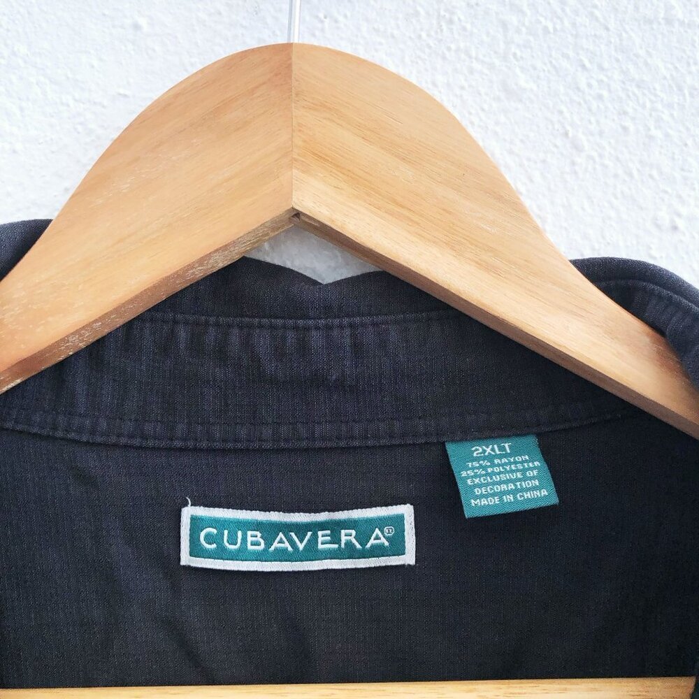 CUBAVERA Rayon Blend Short Sleeves Shirt 2X Tall - Picture 7 of 7